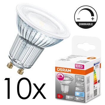 GU10 10er Set 7,9 Watt 4000 Kelvin 650 Lumen