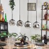 Ripoll Pendelleuchte Glas 20cm Chrom, Klar, 4-flammig