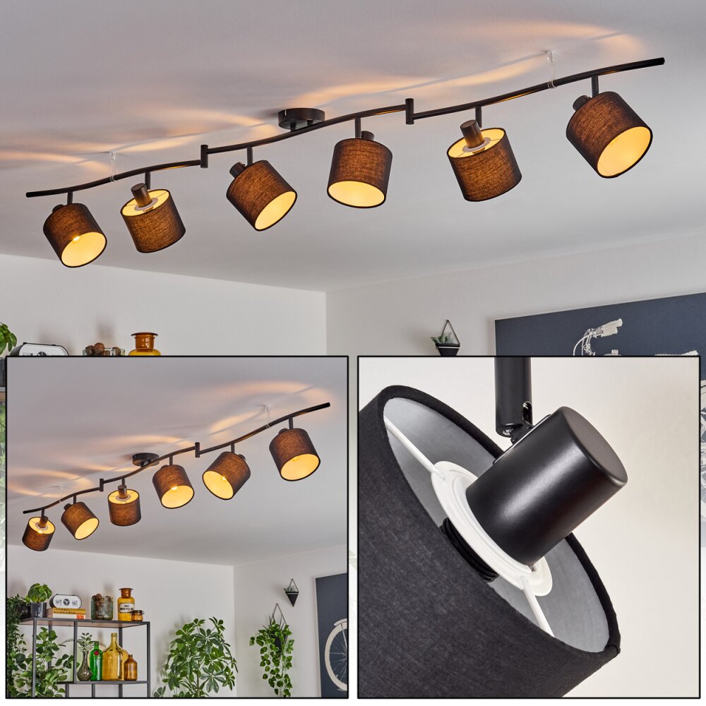 Alsen Deckenleuchte Schwarz, 6-flammig main product photo
