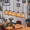 Lauden Pendelleuchte Glas 20cm Bernsteinfarben, 5-flammig