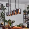 Lauden Pendelleuchte Glas 20cm Schwarz, 5-flammig