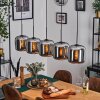 Lauden Pendelleuchte Glas 20cm Schwarz, 5-flammig