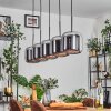 Lauden Pendelleuchte Glas 20cm Schwarz, 5-flammig