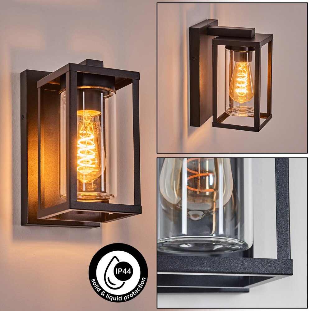 Portalis Außenwandleuchte Schwarz, 1-flammig main product photo