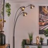 Gastor Stehleuchte Glas 15 cm Schwarz, 3-flammig