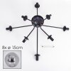 Gastor Deckenleuchte Glas 15 cm Schwarz, 8-flammig