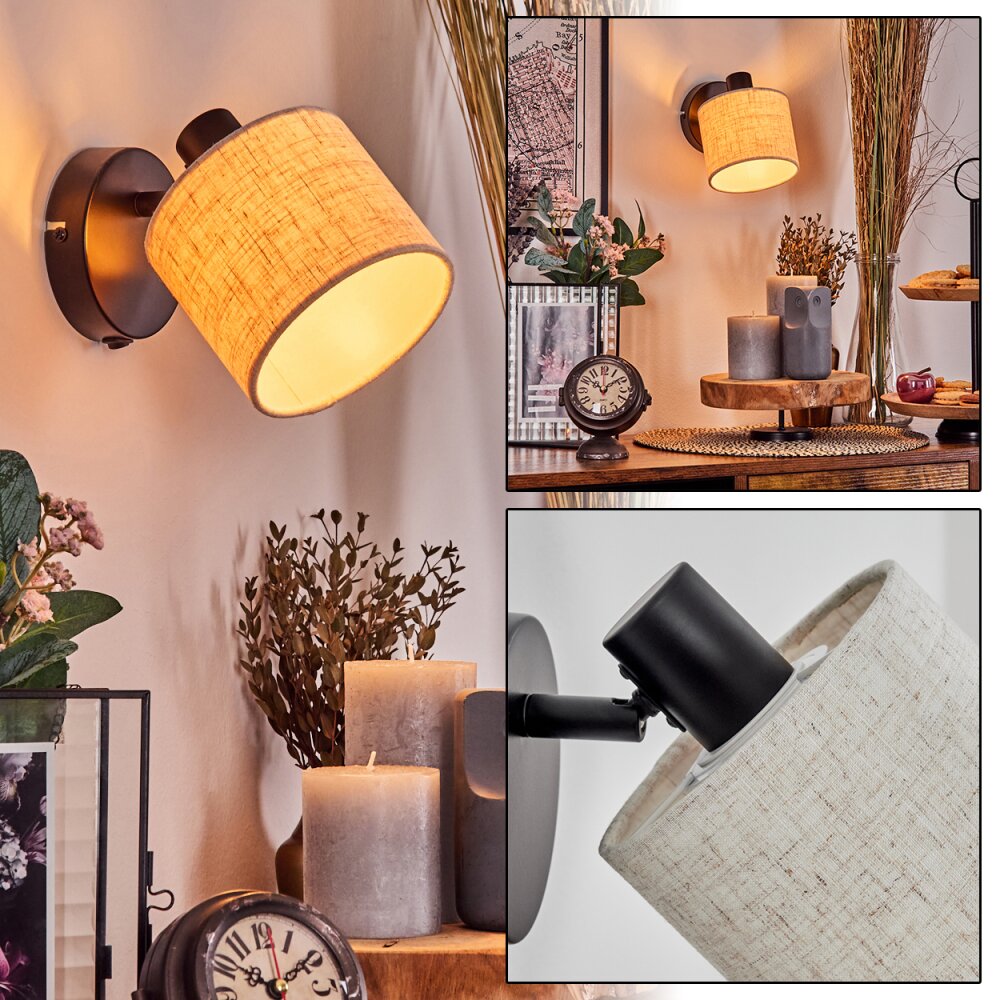 Bassagoda Wandleuchte Schwarz, 1-flammig main product photo