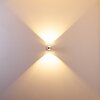 Indore Wandleuchte LED Aluminium, 2-flammig