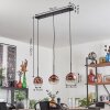 Ripoll Pendelleuchte Glas 15 cm Klar, Kupferfarben, 3-flammig