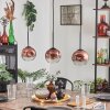 Ripoll Pendelleuchte Glas 15 cm Klar, Kupferfarben, 3-flammig