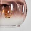 Koyoto Wandleuchte Glas 15cm Naturfarben, Schwarz, 1-flammig