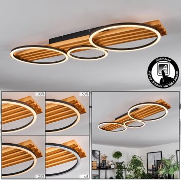 Pompu Deckenleuchte LED Naturfarben, Schwarz, 1-flammig Pompu Deckenleuchte LED Naturfarben, Schwarz, 1-flammig