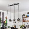 Ripoll Pendelleuchte Glas 15 cm Klar, Rauchfarben, 3-flammig