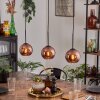 Koyoto Pendelleuchte Glas 15 cm Kupferfarben, 3-flammig
