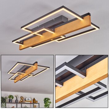 Pompu Deckenleuchte LED Naturfarben, Schwarz, 1-flammig Pompu Deckenleuchte LED Naturfarben, Schwarz, 1-flammig
