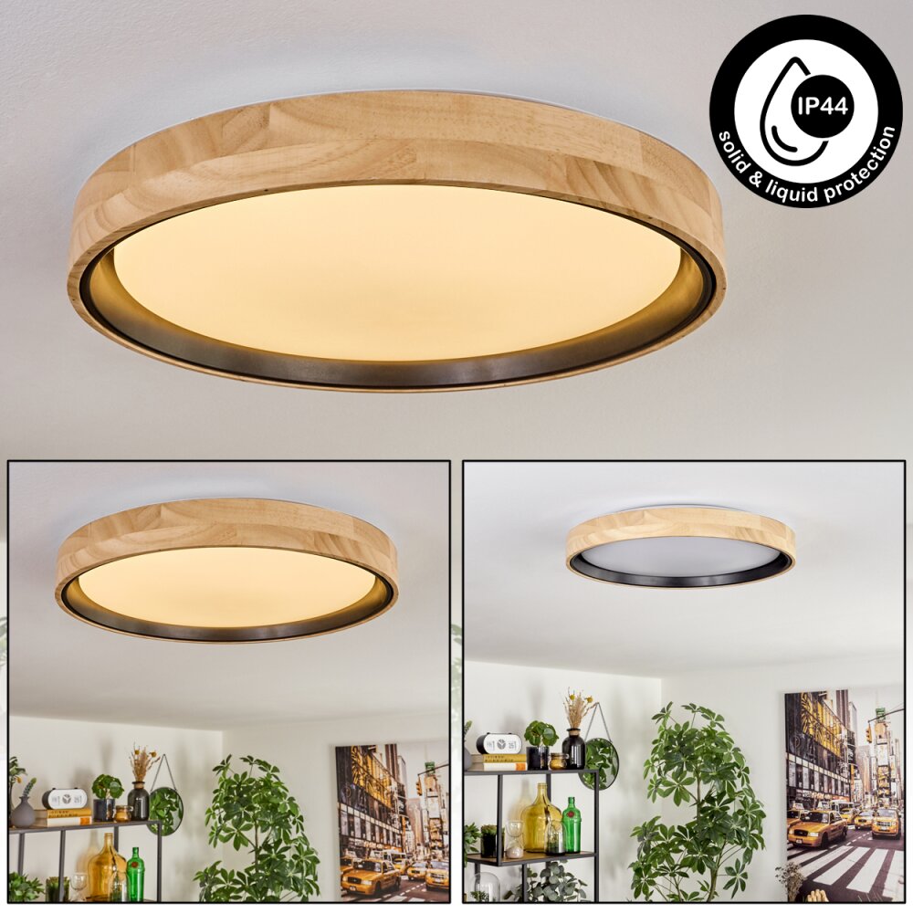 Melstad Deckenleuchte LED Naturfarben, Schwarz, Weiß, 1-flammig main product photo