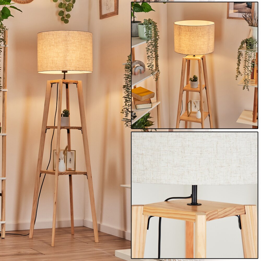 Bassagoda Stehleuchte Naturfarben, 1-flammig main product photo