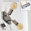 Lagunita Wandleuchte Nickel-Matt, 2-flammig