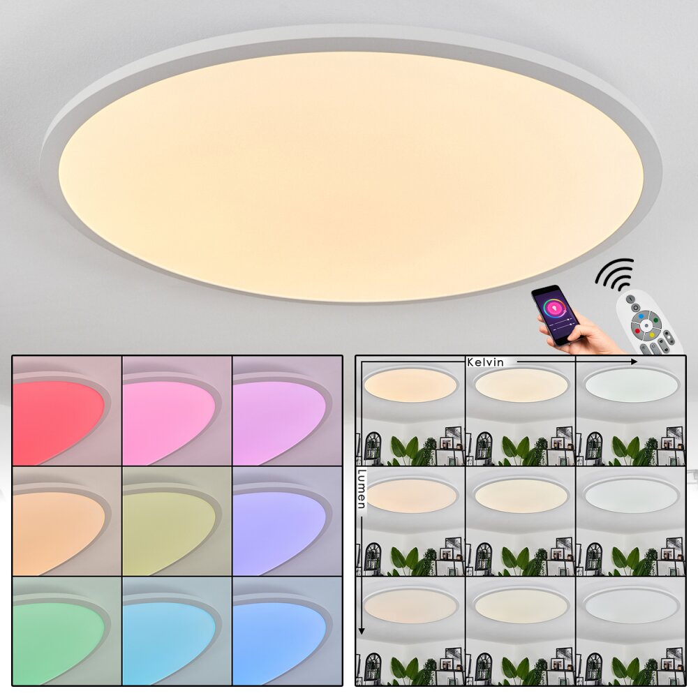 Sani Deckenpanel LED Weiß, 1-flammig, Fernbedienung, Farbwechsler main product photo