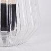 Telhais Tischleuchte Glas 17cm Schwarz, Transparent, Klar, 1-flammig