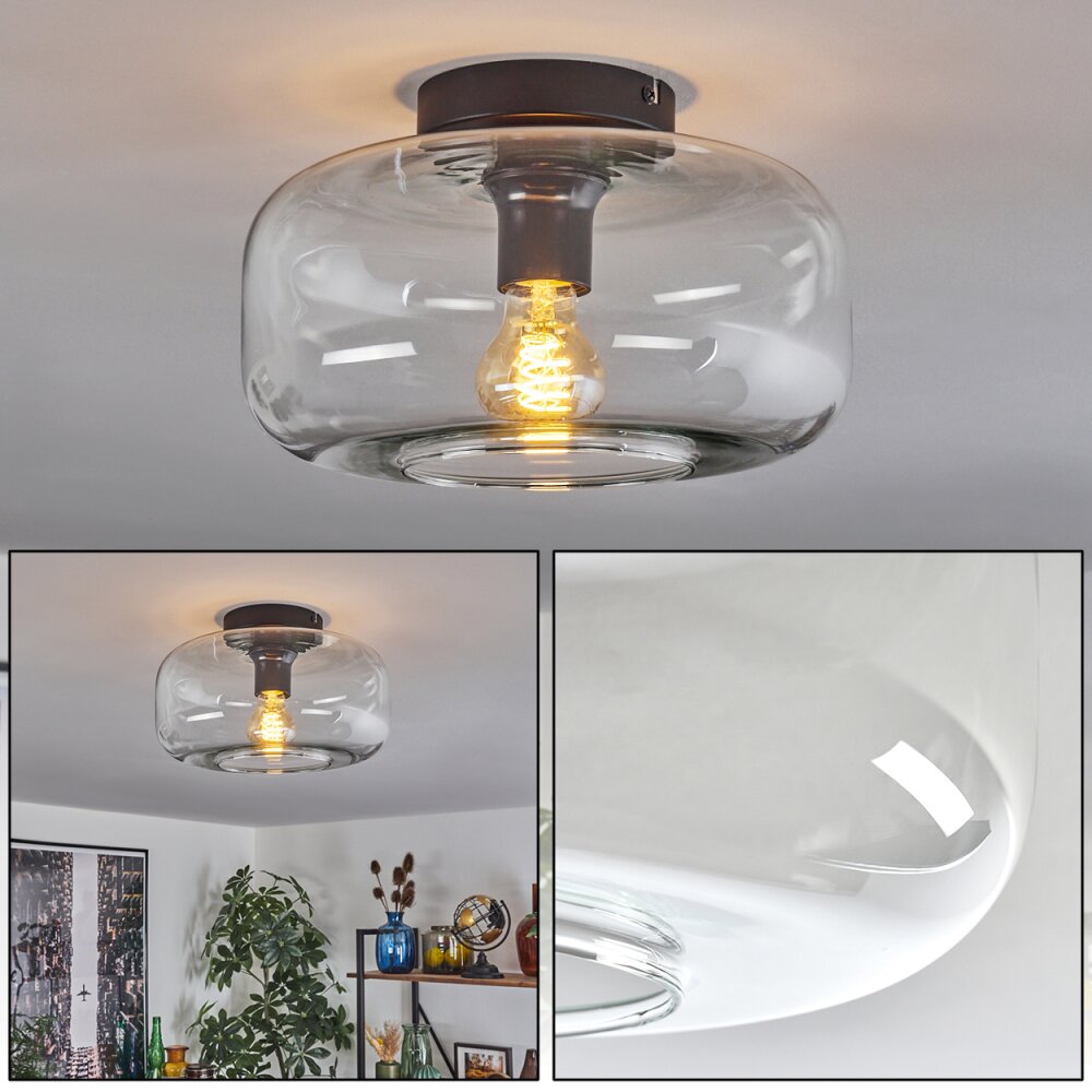 Boza Deckenleuchte Glas 28 cm Klar, 1-flammig main product photo