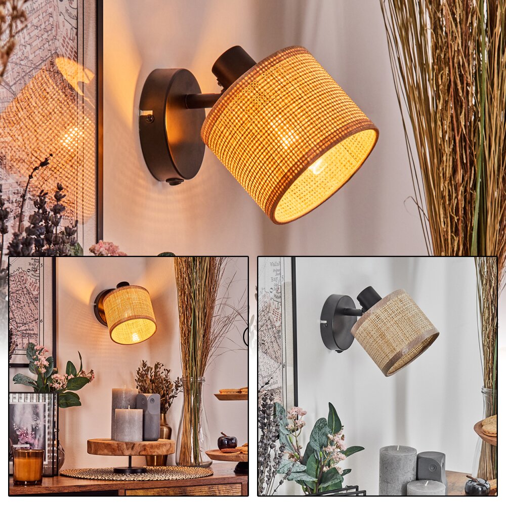 Sabadim Wandleuchte Schwarz, 1-flammig main product photo