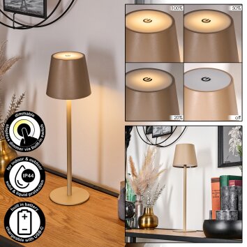 Salgadinho Tischleuchte LED Beige, 1-flammig