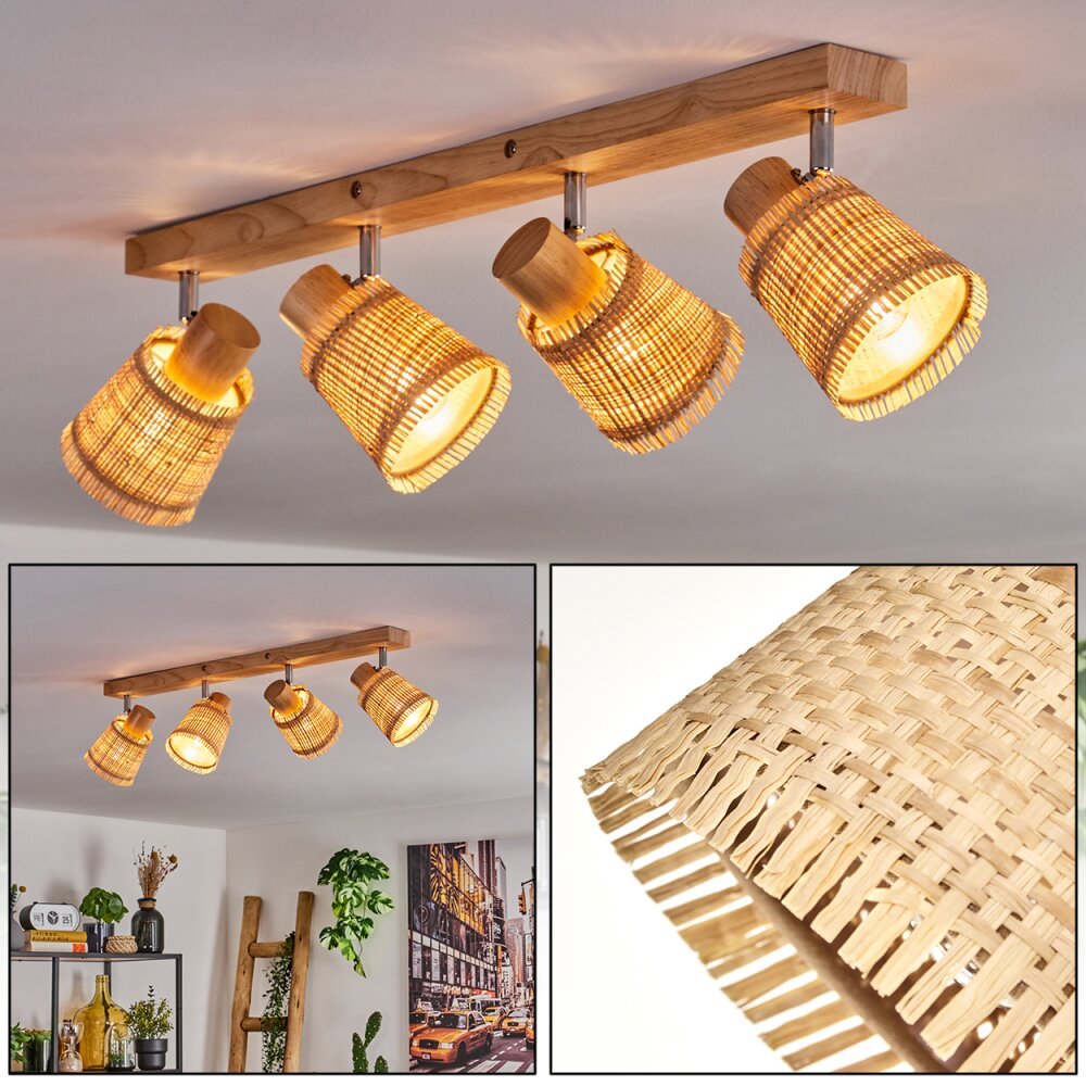 Lindberg Deckenleuchte Chrom, Hellbraun, 4-flammig main product photo