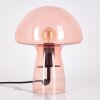 Pilz Look Almagre Tischleuchte Glas 18 cm Schwarz, 1-flammig