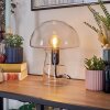 Pilz Look Almagre Tischleuchte Glas 18 cm Schwarz, 1-flammig