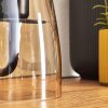 Pilz Look Almagre Tischleuchte Glas 18 cm Schwarz, 1-flammig