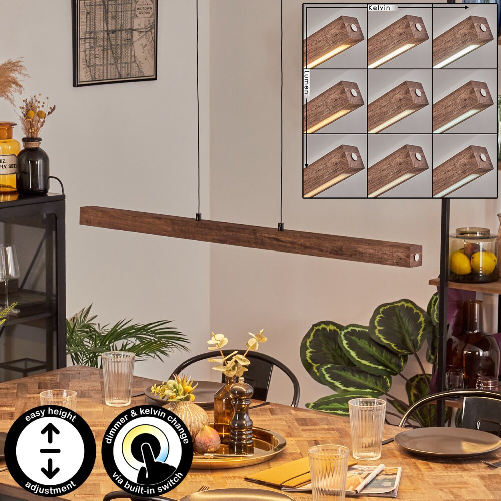 Carbellino Pendelleuchte Dunkelbraun, Schwarz, 1-flammig main product photo