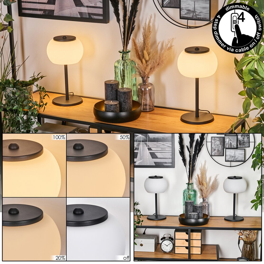 Izenave Tischleuchte 2-er Set Schwarz, 1-flammig main product photo