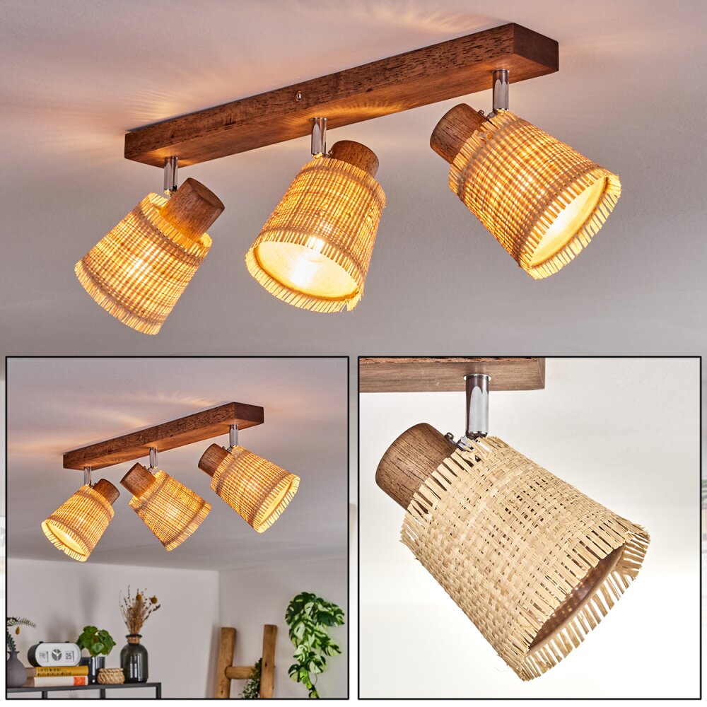 Lindberg Deckenleuchte Chrom, Dunkelbraun, 3-flammig main product photo