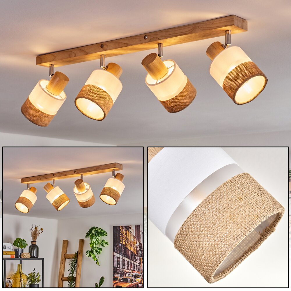 Fallhagen Deckenleuchte Chrom, Naturfarben, 4-flammig main product photo
