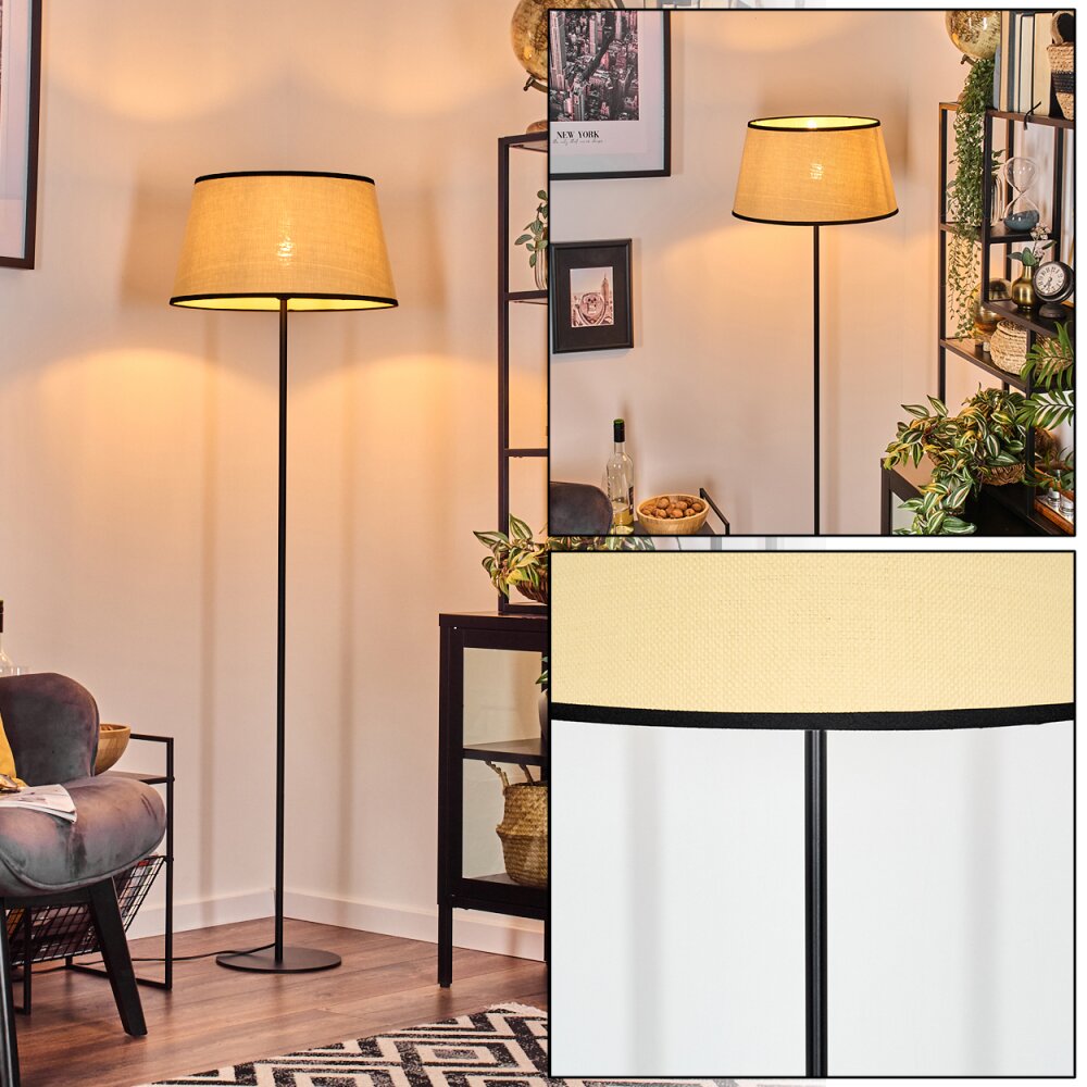 Chellas Stehleuchte 45 cm beige, Schwarz, 1-flammig main product photo