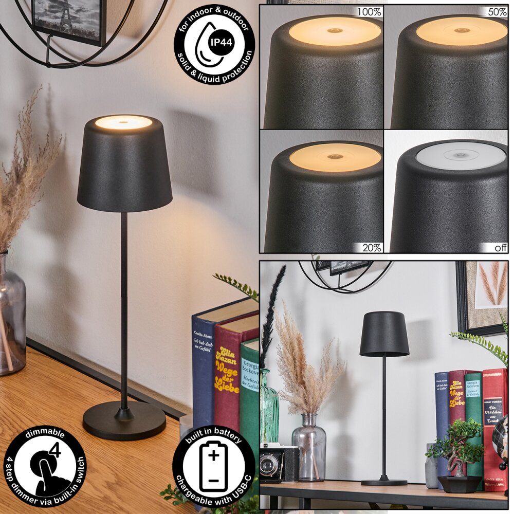 Belece Tischleuchte LED Schwarz, 1-flammig main product photo