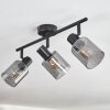 Aggebo Deckenleuchte Glas 8 cm Schwarz, 3-flammig