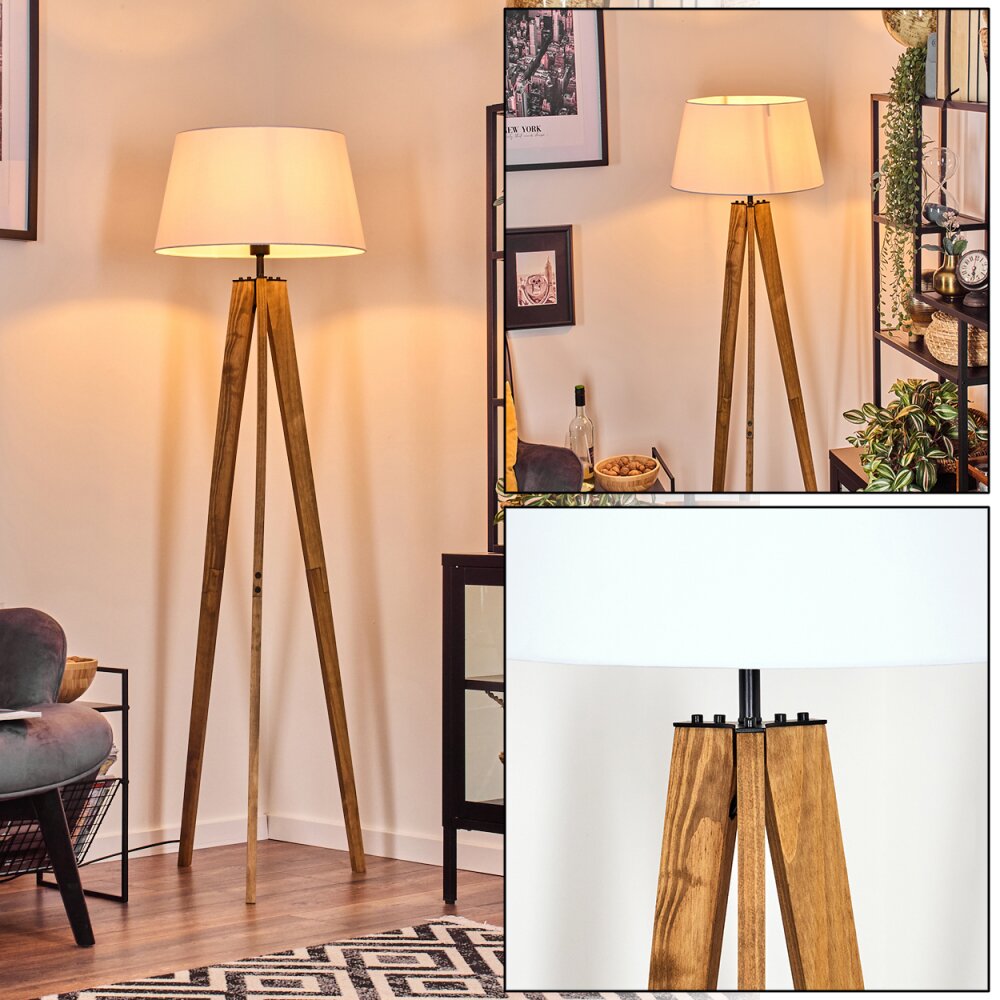 Bassagoda Stehleuchte 45 cm Naturfarben, Schwarz, 1-flammig main product photo