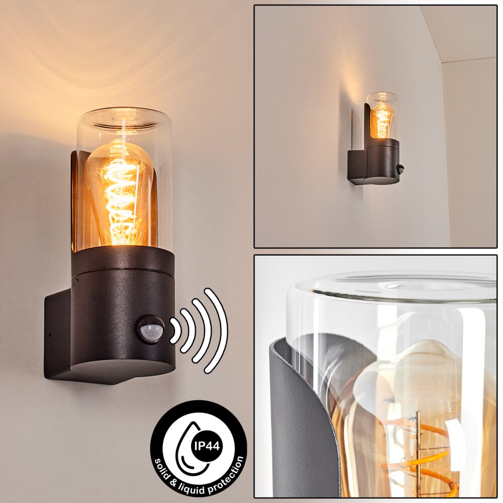 Morbak Aussenwandleuchte Schwarz, 1-flammig main product photo