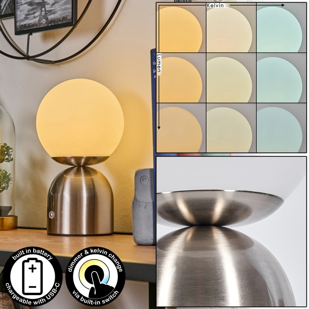 Ulvsbyn Tischleuchte LED Nickel-Matt, 1-flammig main product photo