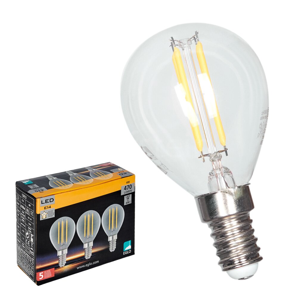LED Leuchtmittel E14 4 Watt 2700 Kelvin 470 Lumen 3-er main product photo
