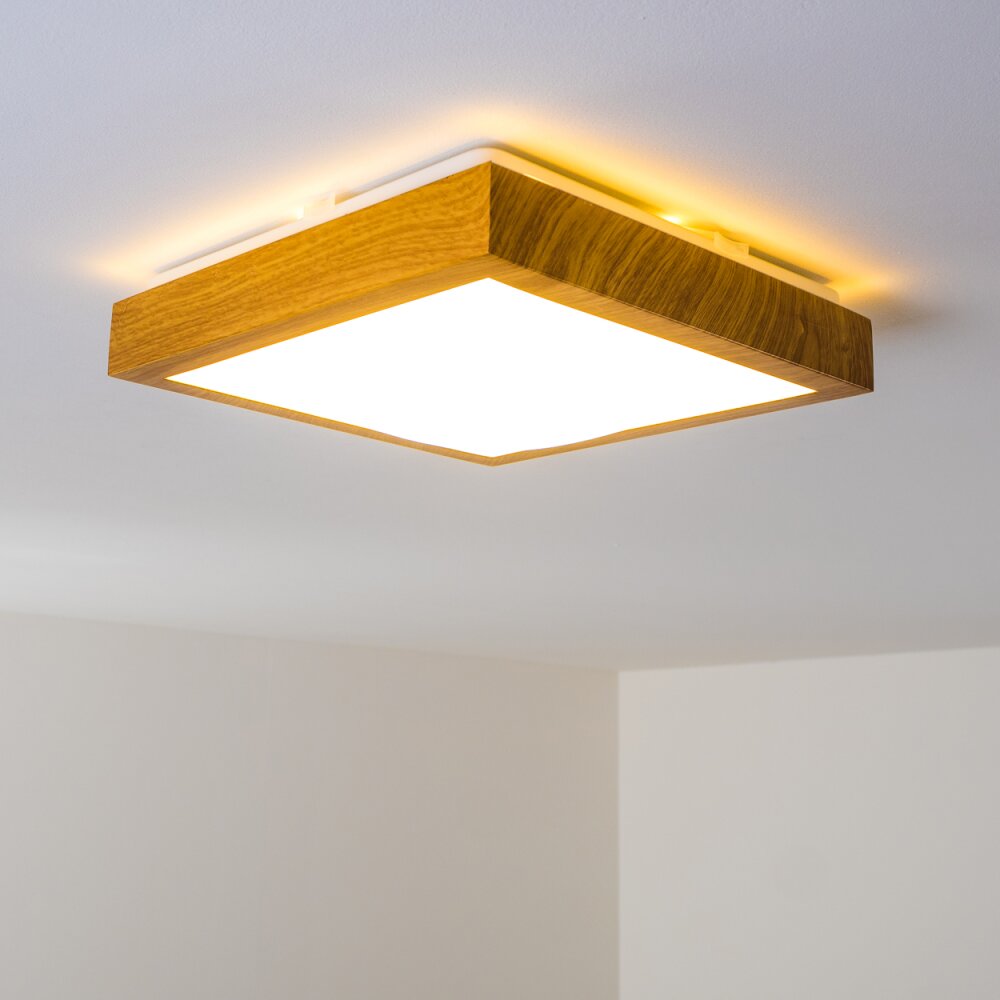 Sora Wood Deckenlampe LED Holz hell H168463-DO8 | Deckenlampen
