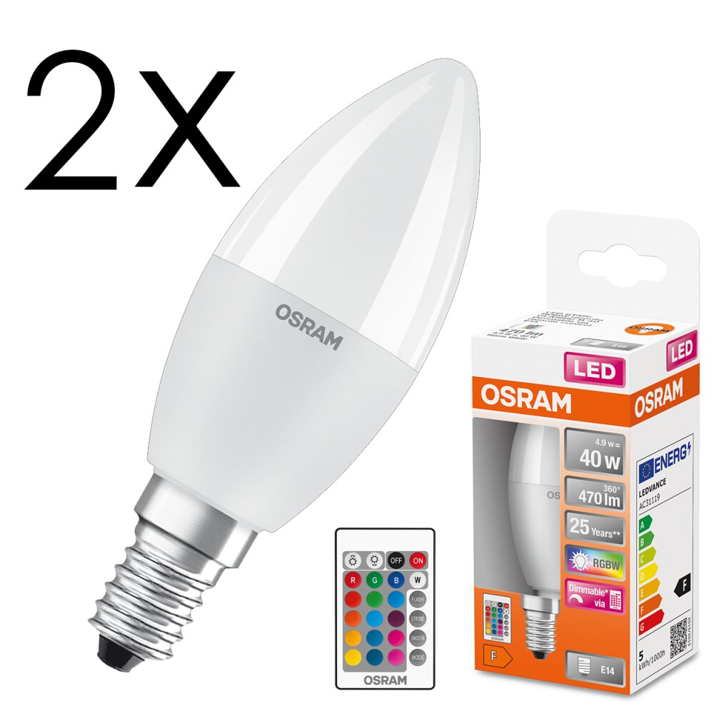 LED E14 2er Set 4,5 Watt 2700 Kelvin 250 Lumen main product photo