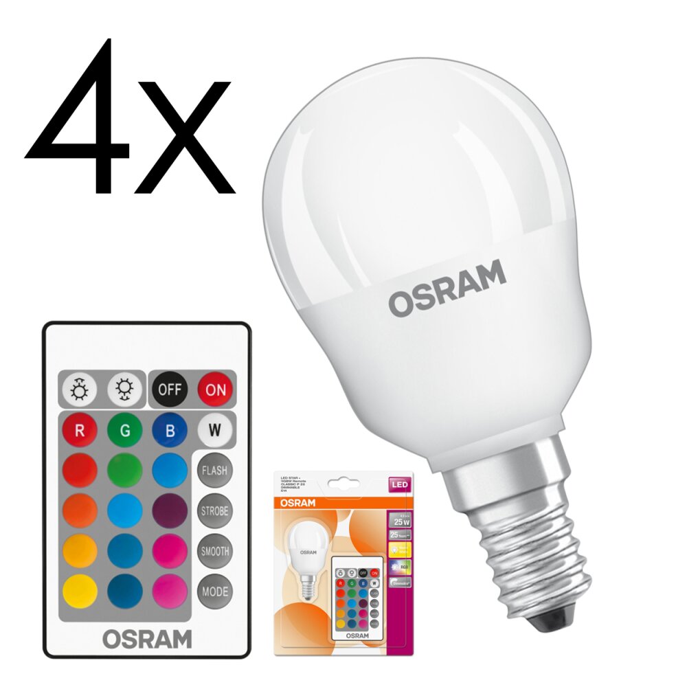 LED E14 4er Set 4,5 Watt 2700 Kelvin 250 Lumen main product photo