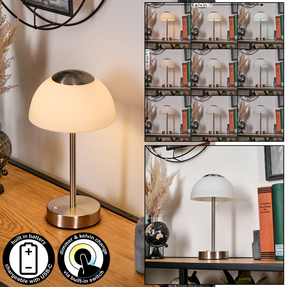 Rands Tischleuchte LED Nickel-Matt, 1-flammig main product photo
