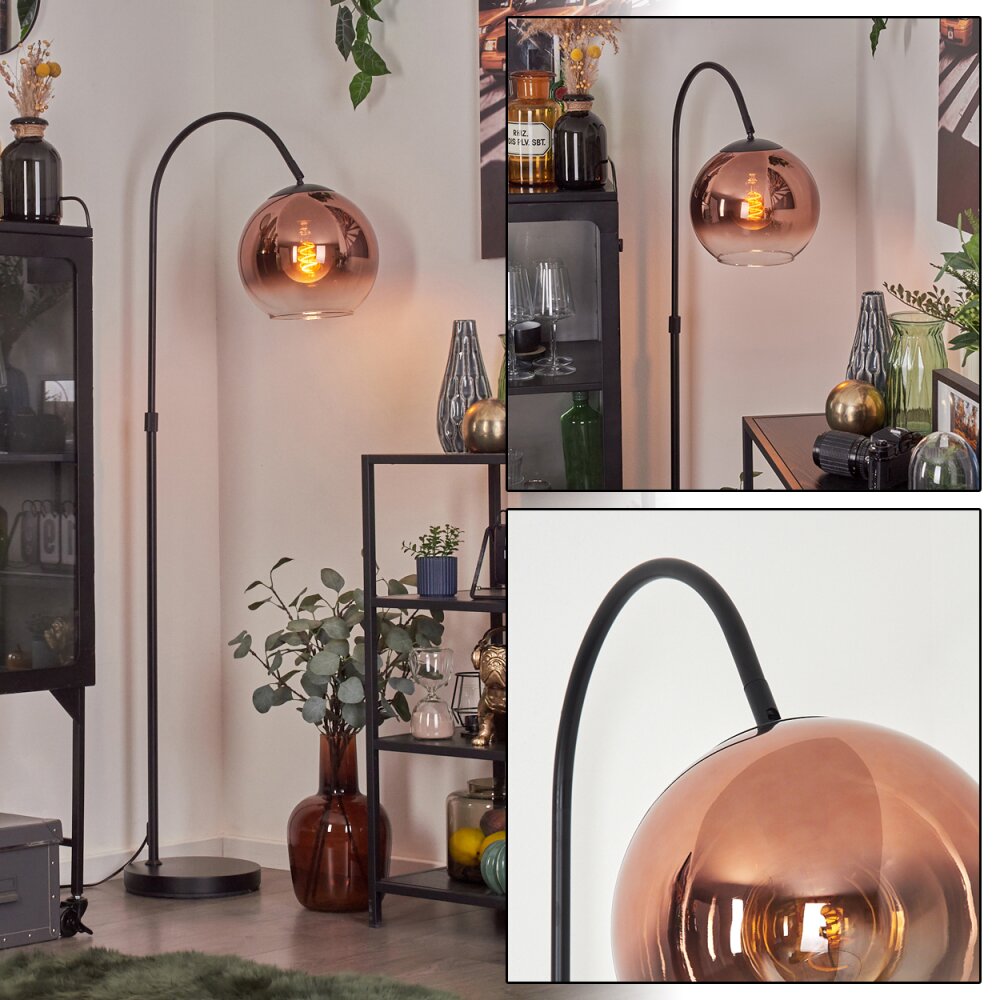 Koyoto Stehleuchte Glas 25 cm Klar, Kupferfarben, 1-flammig main product photo