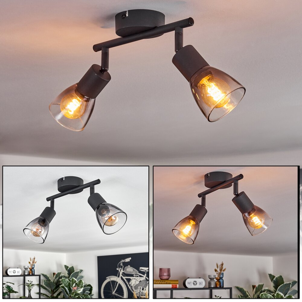 Medelim Deckenleuchte Schwarz, 2-flammig main product photo