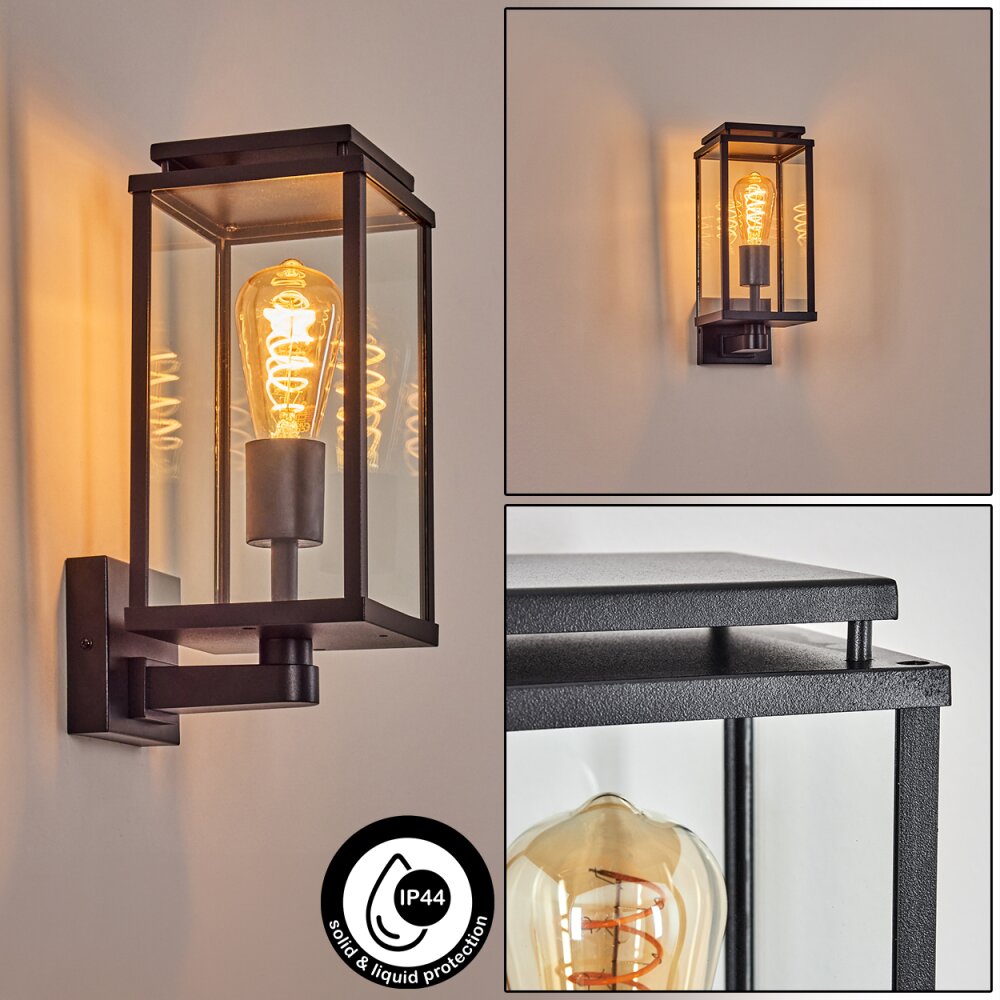 Cadafaes Außenwandleuchte Schwarz, 1-flammig main product photo