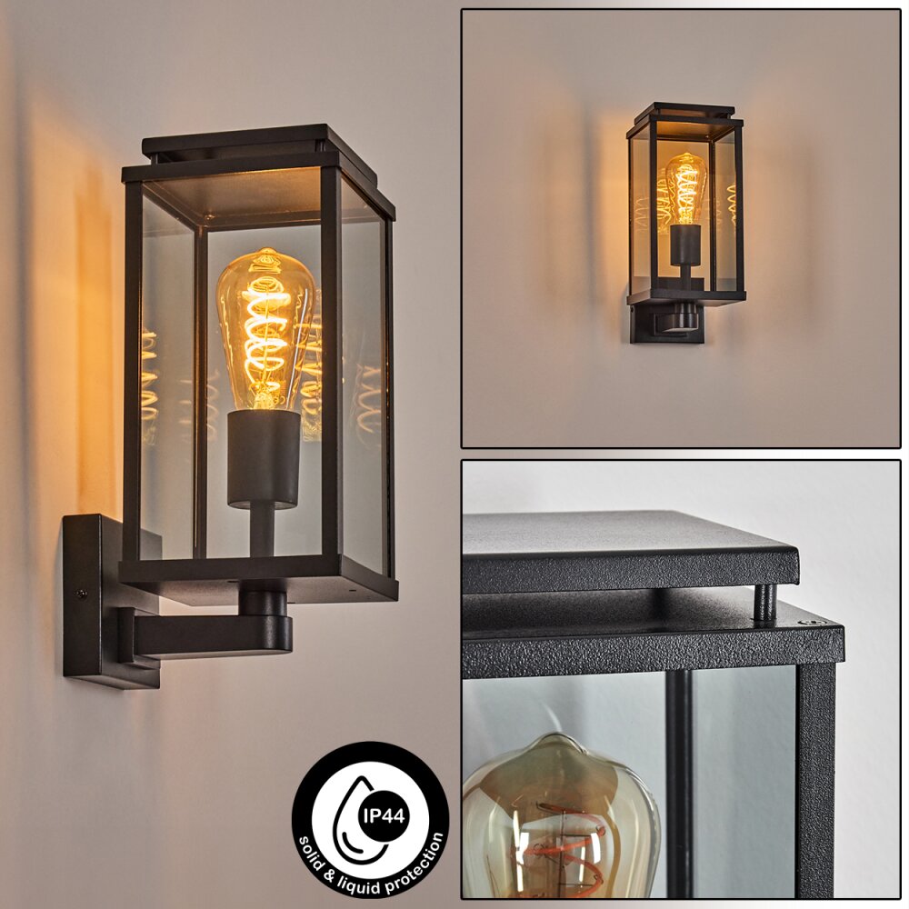Cadafaes Außenwandleuchte Schwarz, 1-flammig main product photo